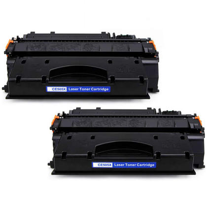 Premium Quality Black Toner Cartridge compatible with HP CE505X (HP 05X) (2 pk)