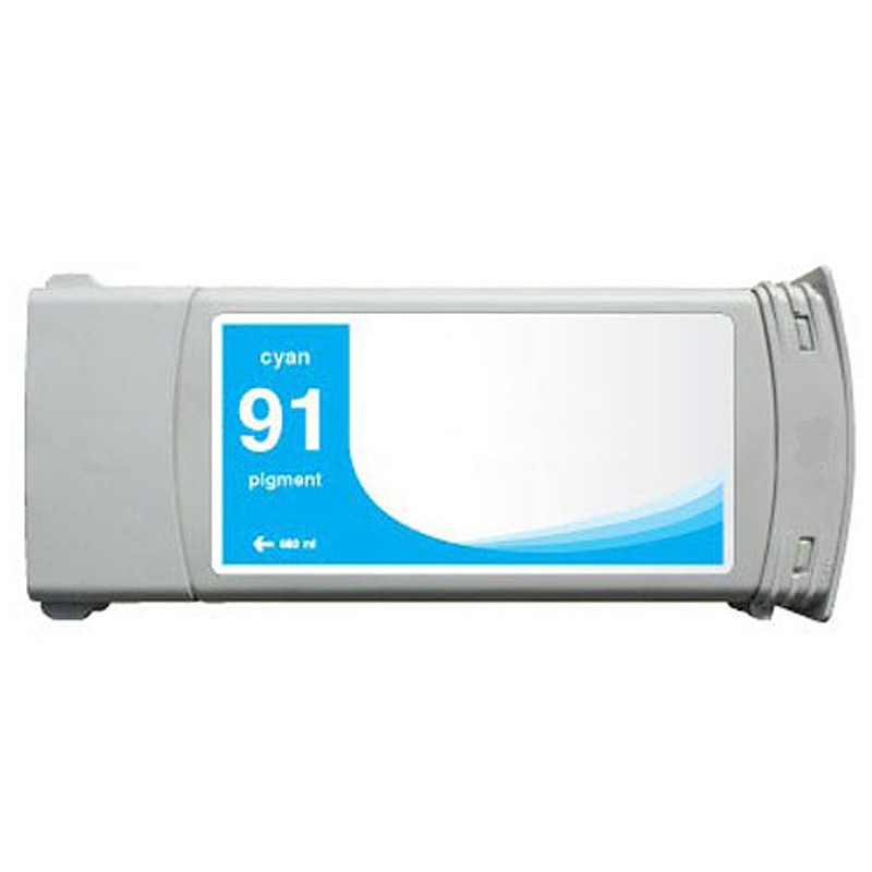 Premium Quality Cyan Inkjet Cartridge compatible with HP C9467A (HP 91)