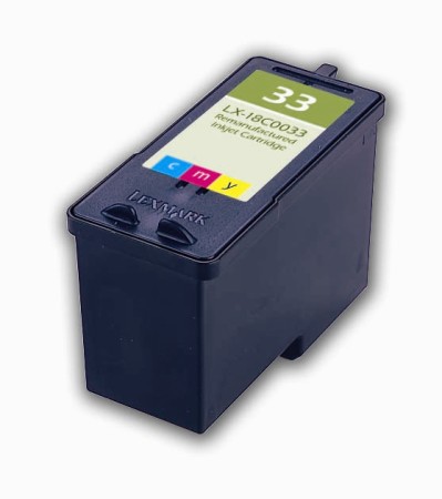 Premium Quality Tri-Color Inkjet Cartridge compatible with Lexmark 18C0033 (Lexmark #33)