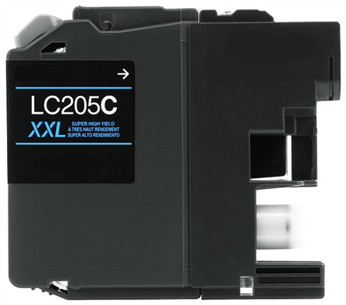 Premium Quality Cyan Inkjet Cartridge compatible with Brother LC-205C