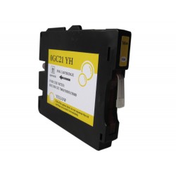 Premium Quality Yellow Inkjet Cartridge compatible with Ricoh GC21Y