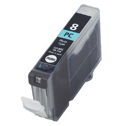 Premium Quality PhotoCyan Inkjet Cartridge compatible with Canon 0624B002 (CLI-8PC)
