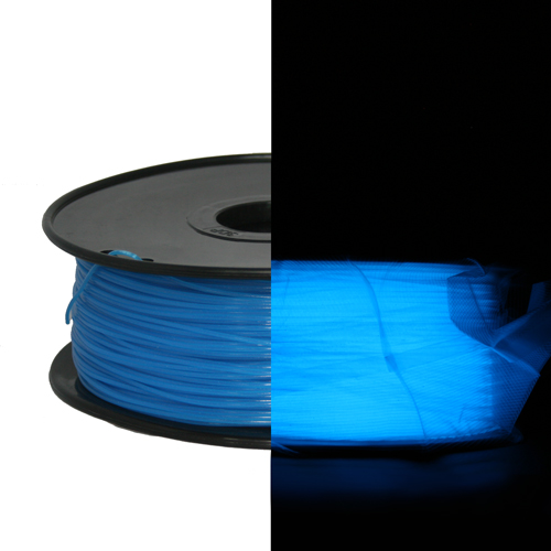 Premium Quality Glow in dark, Glow Blue PLA 3D Filament compatible with Universal PF-PLA-GBU