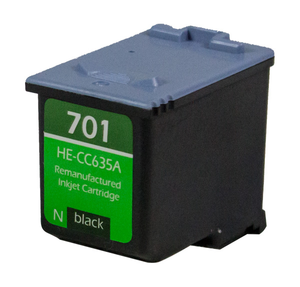 Premium Quality Black Inkjet Cartridge compatible with HP CC635A (HP 701)