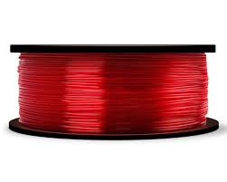 Premium Quality Transparent color, Red PLA 3D Filament compatible with Universal PF-PLA-TRED
